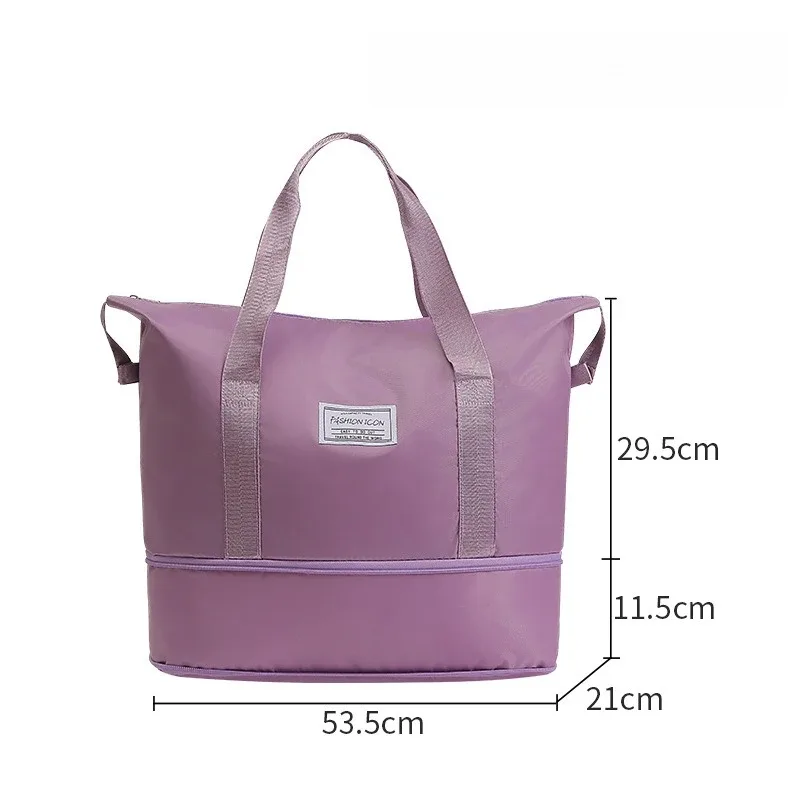 sac de rangement de voyage à bandoulière, sac de rangement pour linge de voyage, grande capacité, compressible, imperméable, pour bagages