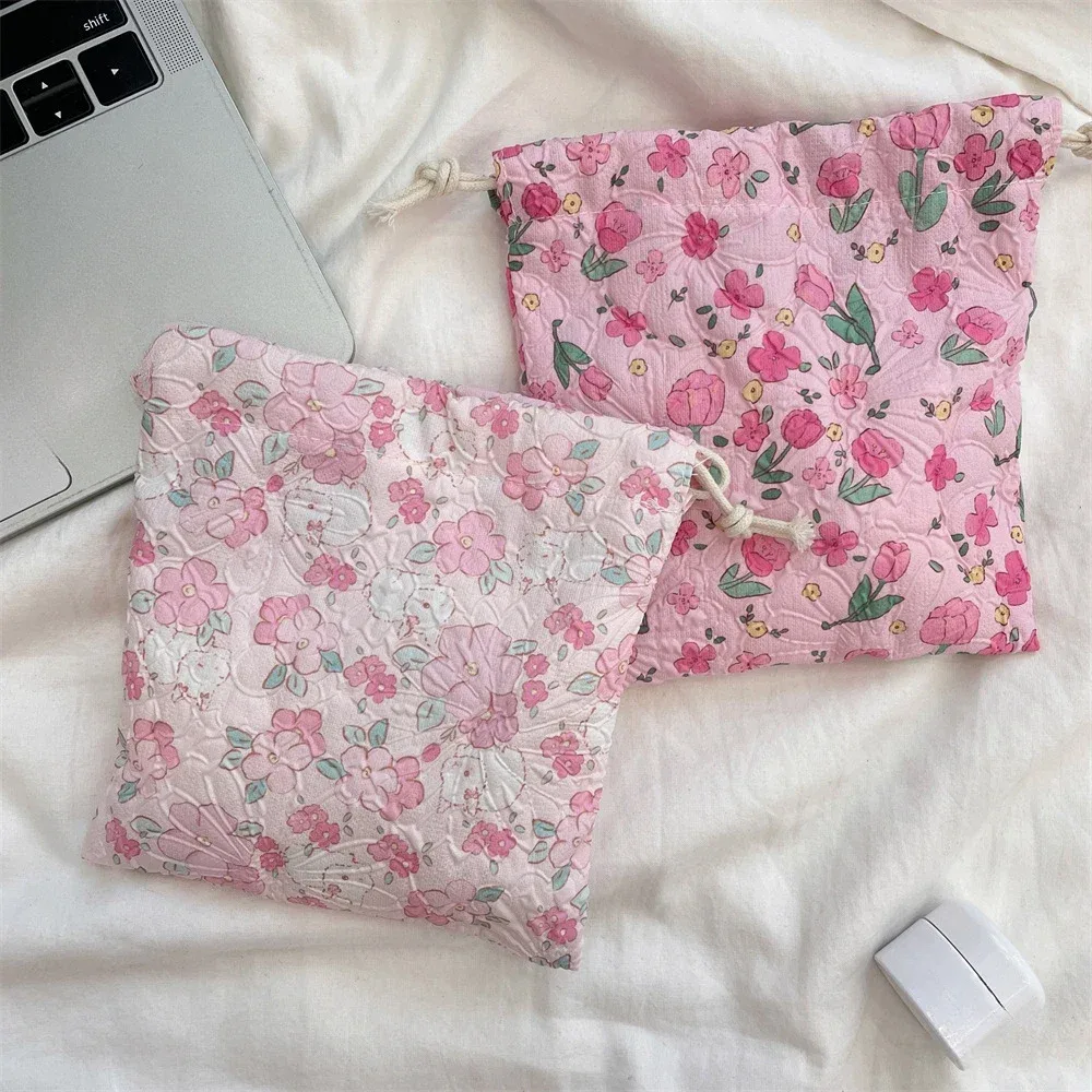 sac à cosmétiques de proximité de dessin animé pour femmes, pochette wstring, grands sacs d'évaluation de maquillage, poudres cosmétiques coréennes, trousse de beauté de toilette mignonne
