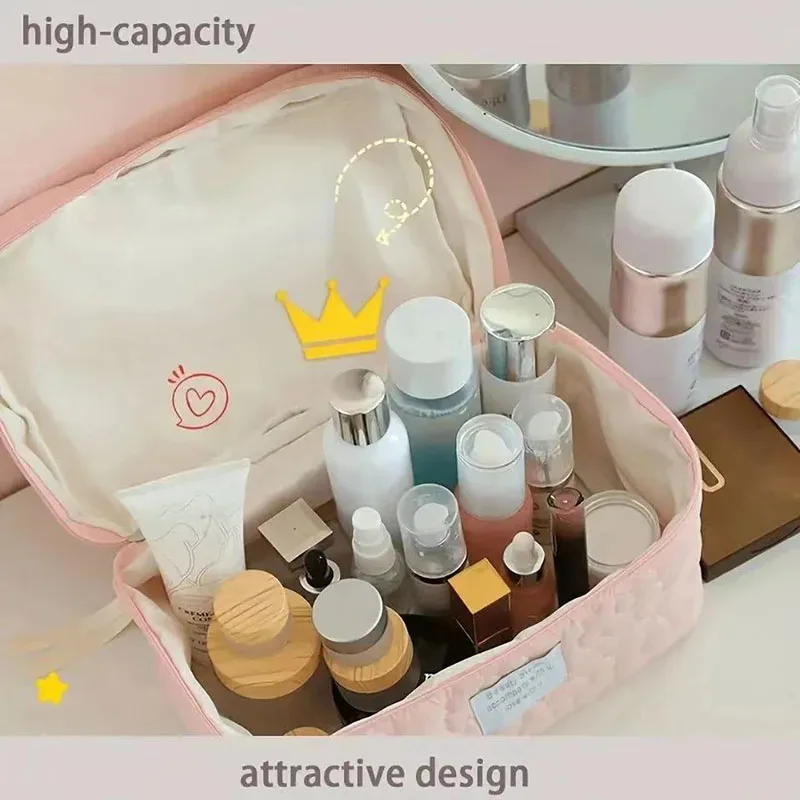 femme nouveau motif de fleur femmes trousse de maquillage articles de toilette organisateur de cosmétiques sac à fermeture éclair pochette de lavage de voyage sac cosmétique sacs de maquillage