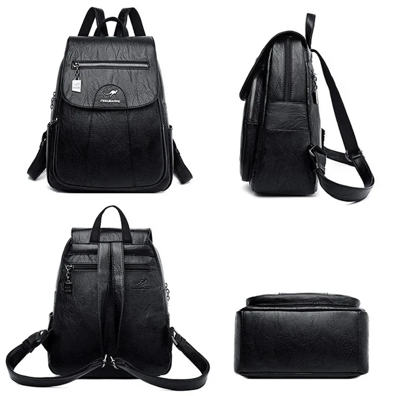 sacs à dos en cuir pour femmes, sac à dos vintage de bonne qualité pour filles, sac d'école de voyage, nouvelle collection 2024