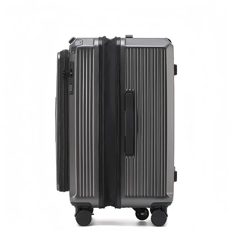 valise de voyage à ouverture latérale, 20 pouces, extensible, 20%, 24-28 pouces, grande capacité, valise de voyage, serrure à combinaison, boîtier de chariot