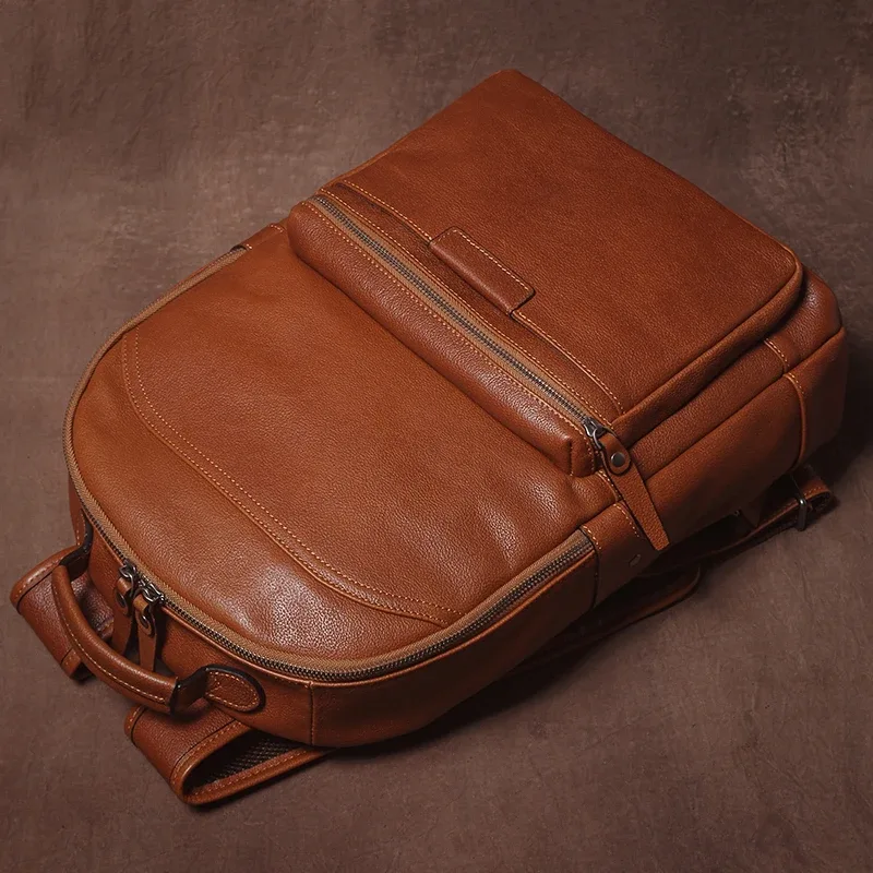 guro marque de luxe sac à dos en cuir véritable hommes et femmes haute capacité week-end sac de voyage cartable en peau de vache affaires 16 "sac pour ordinateur portable