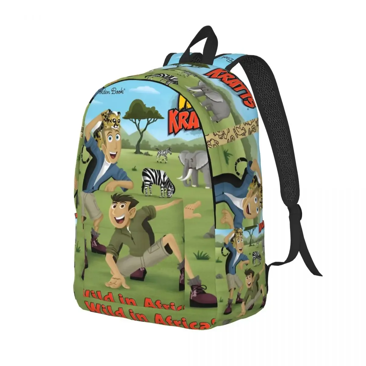 wild kratts sac à dos pour hommes femmes mode étudiant randonnée voyage sac à dos collège sac à bandoulière léger