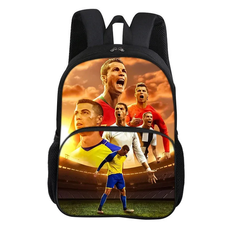 sac à dos ronaldo avec poche avant, sac d'école pour étudiants, star du football cr, sac de sport, sac de voyage, grande capacité