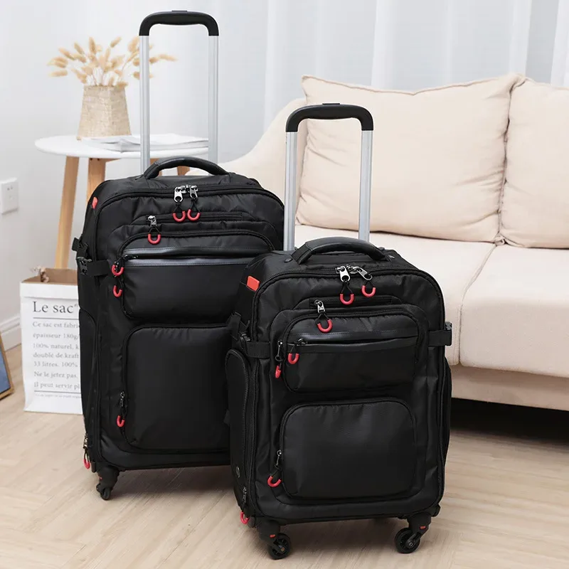 sac à dos étanche oxford à roulettes, valise de voyage à roulettes, sac à bagages d'affaires, 20 po