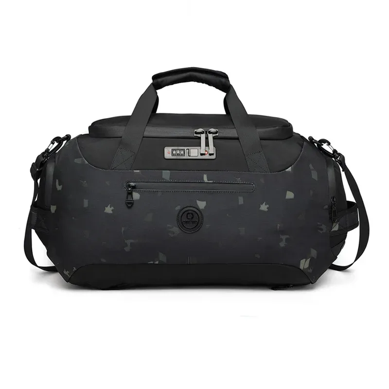 ozuko-sacs de sport étanches pour hommes, sacs de voyage de grande capacité, sacs à main de gym avec poche arrière pour chaussures, sacs à dos multifonctions pour court voyage