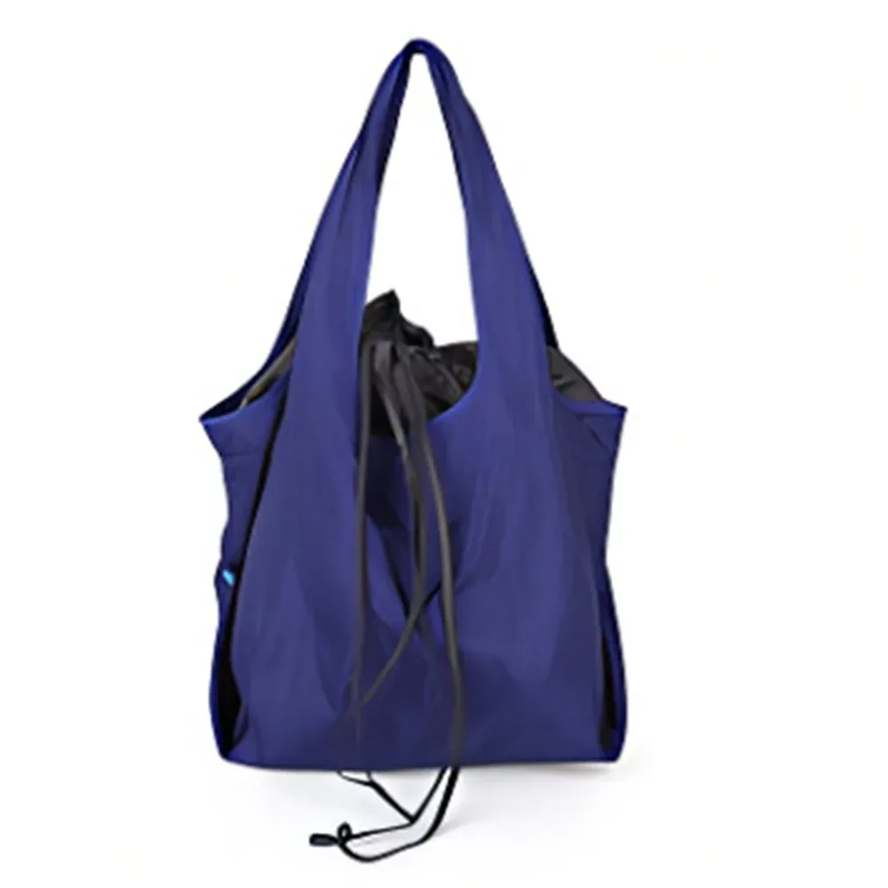 sac à main réutilisable avec cordon de serrage, sac de shopping en nylon imperméable, sac fourre-tout écologique, sac de shopping pliable de grande capacité