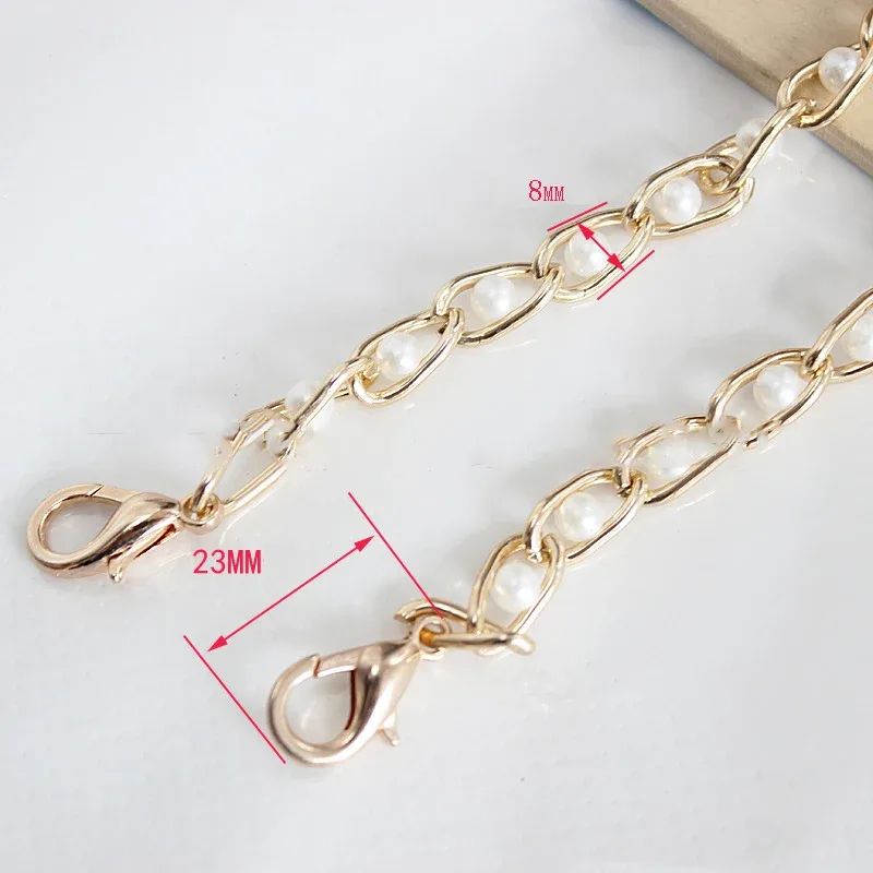 chaîne de sac en perles 40-120cm, remplacement de sac à bandoulière, sangle de poignée, pièces de sac de ceinture