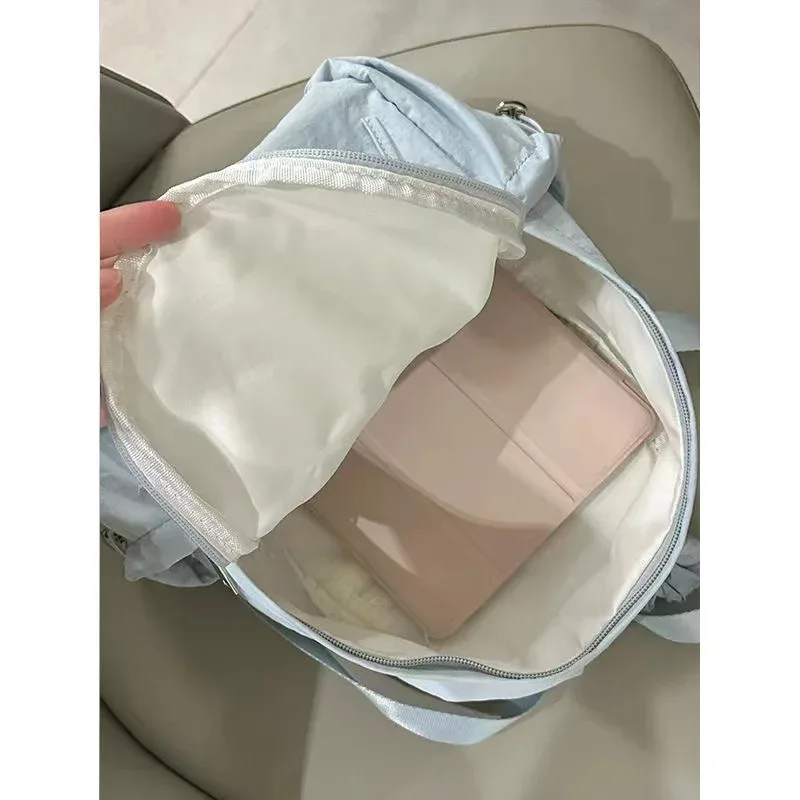 sac à dos en nylon de grande capacité, nœud wstring de proximité simple et polyvalent, nom brodé personnalisé