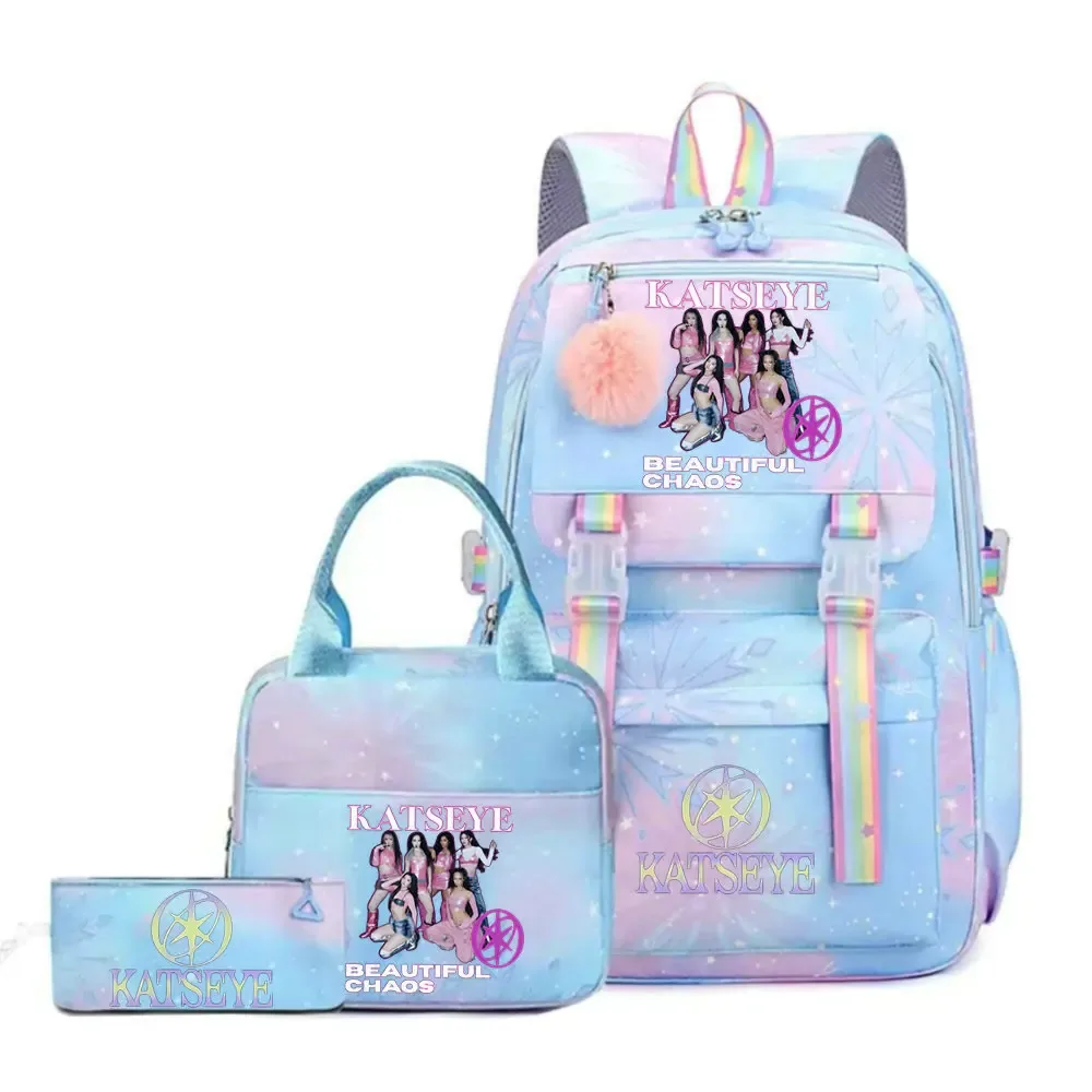sac dos toile tissu doux motifs graphiques bandes arc ciel poignées rétractables sangles coussin air grande capacité unisexe voyage école