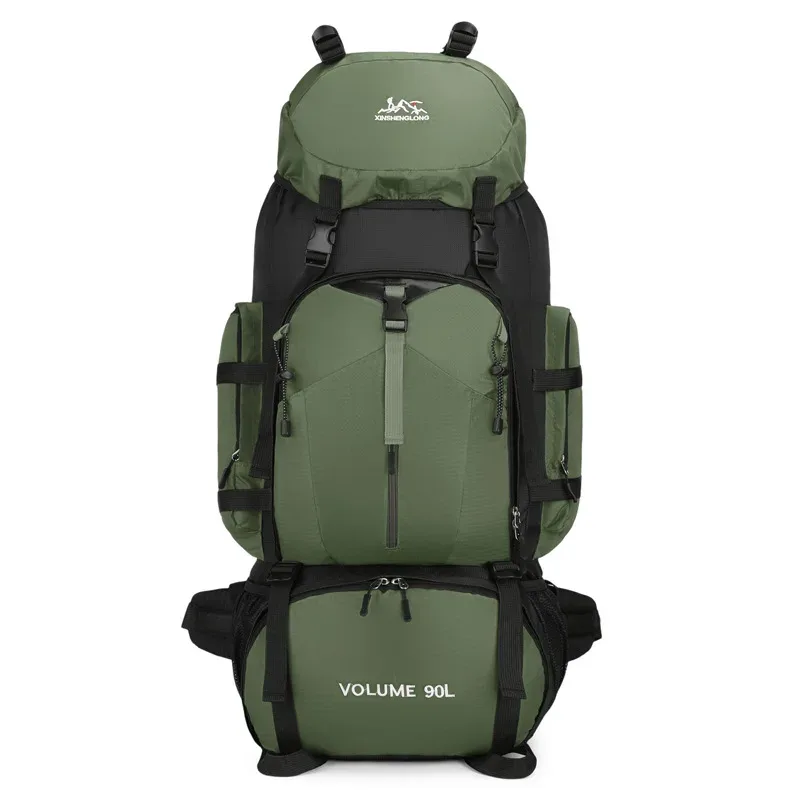 sac à dos de randonnée en plein air 90l, grande capacité, léger, pour hommes, double épaule, imperméable, respirant, confortable, oxf...