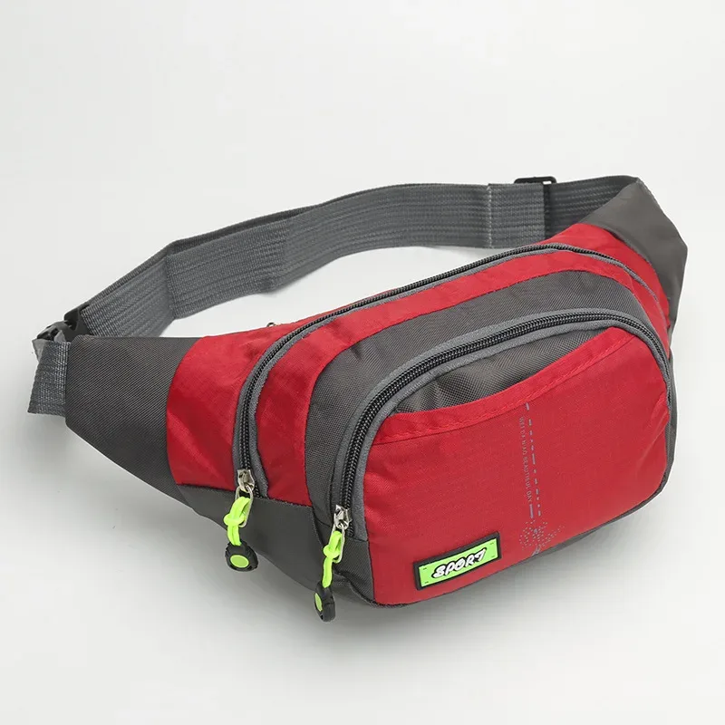sac de taille de voyage à fermeture éclair, sac à bandoulière pour sports de plein air, étanche, mode, grande capacité réglable pour hommes et femmes