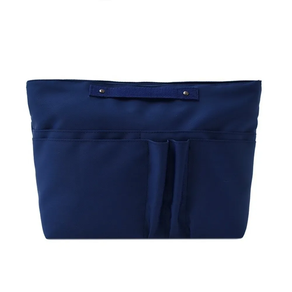 organisateur de sac à main en nylon, insert multi-poches, grande capacité, organisateur de sac fourre-tout, couleur unie, sac de rangement léger pour maquillage
