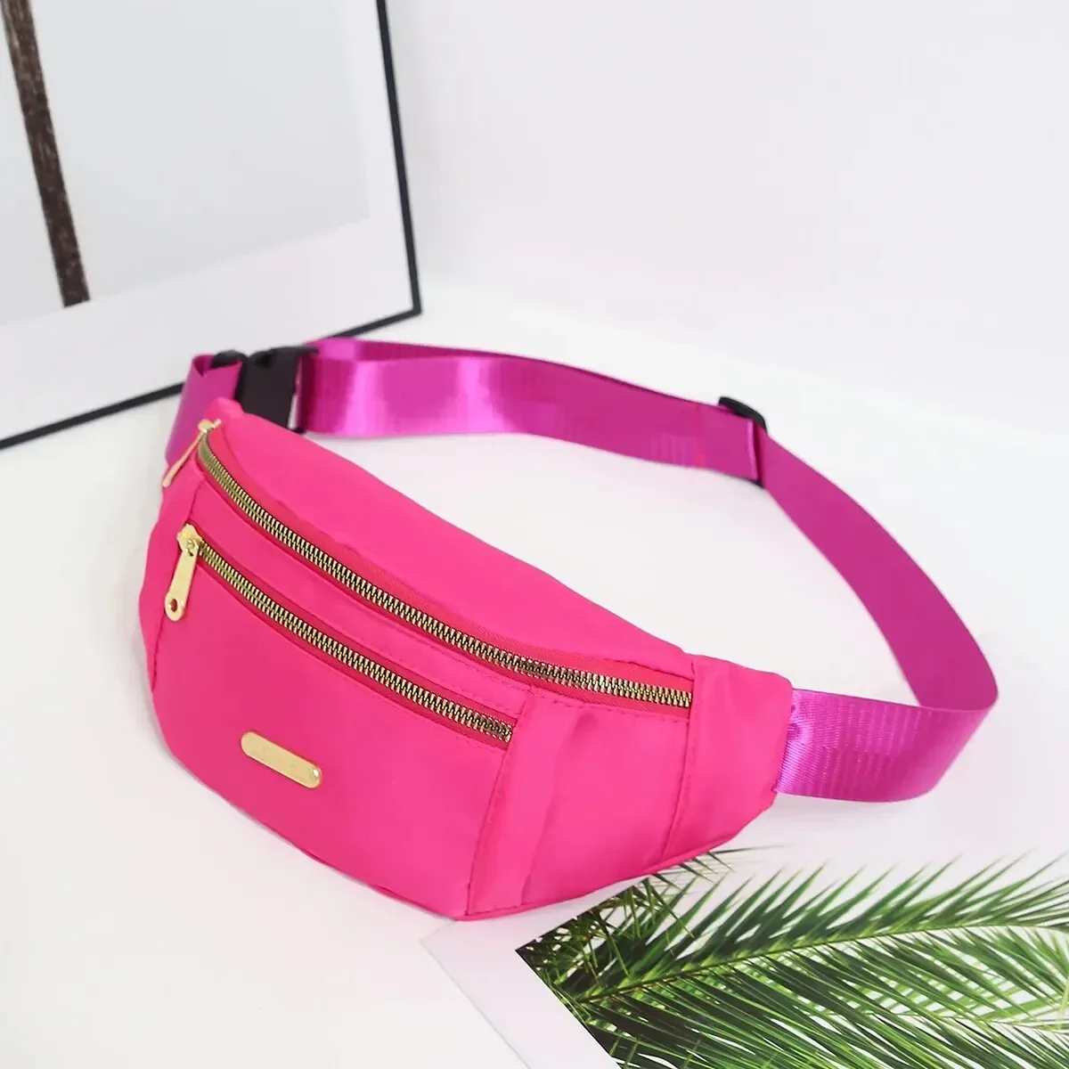 sac de taille de sport pour femmes, sac banane multicouche, essentiels pour téléphone pendant les activités de plein air, sac à bandoulière, sac de poitrine de sport