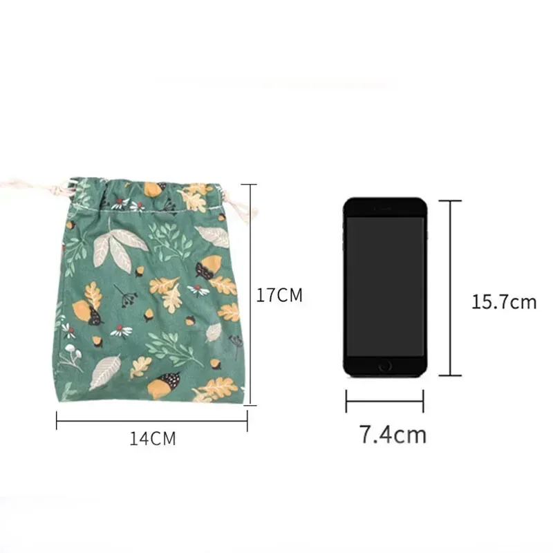 mini sac de rangement à cordon imprimé fruits, mignon, organisateur de poche pour bonbons, bijoux, sacs à cosmétiques, changement de pièce de monnaie, rouge à lèvres, pochette pour écouteurs