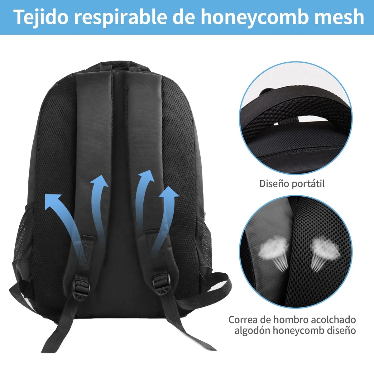sac à dos pour ordinateur portable de 15,6 pouces, sac d'affaires de grande capacité pour hommes, sac à dos imperméable pour l'école et les voyages, sac à dos de sport décontracté avec port usb