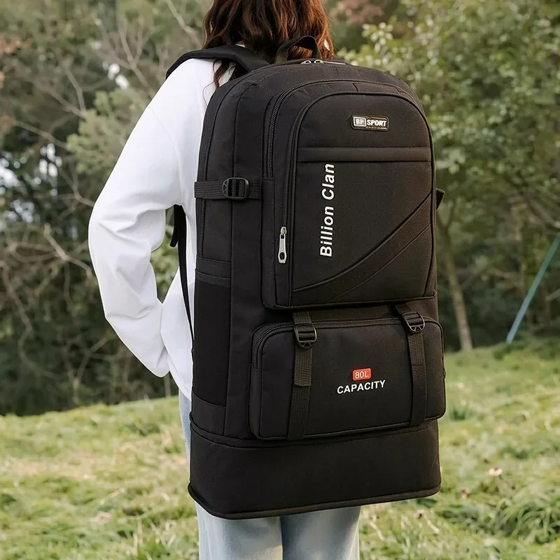 sac à dos extensible de grande capacité 80l pour homme et femme, randonnée en plein air, camping, sac à dos multicolore, bagages de voyage, sac à dos de sport
