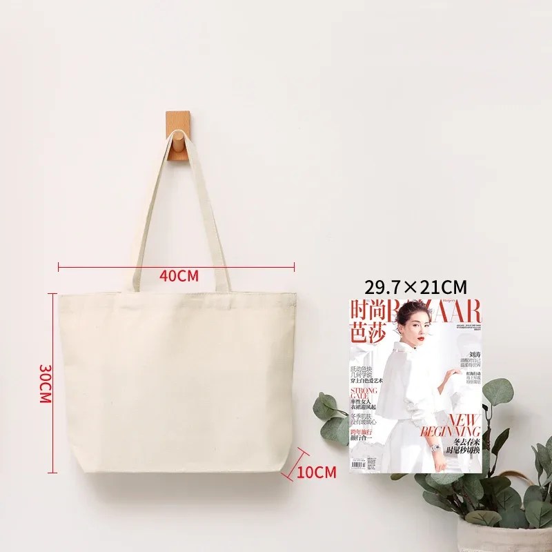 vente en gros de sacs d'épicerie en coton réutilisables personnalisés, 50 pièces/lot, logo imprimé, sac fourre-tout en toile haute capacité