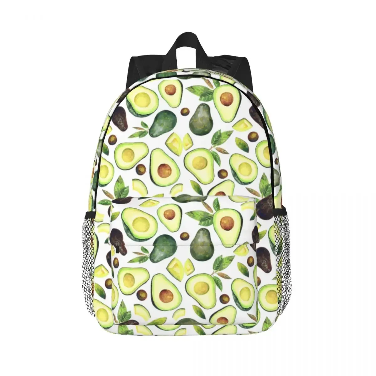 sac à dos à motif léopard avocat vert pour hommes et femmes, cartable pour étudiants, convient aux sacs pour ordinateur portable 15 pouces