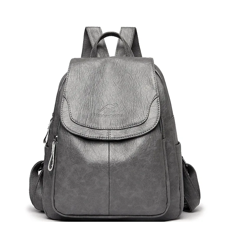 sac à dos vintage en cuir souple pour femmes, 9 couleurs, sac à bandoulière décontracté pour voyage, sacs d'école pour femmes, sac à dos pour dames.