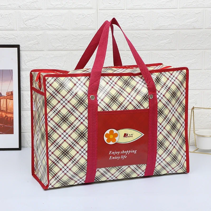 sac de rangement surdimensionné pour maison mobile, grand sac de rangement tissé pour vêtements de couette de voyage, film étanche, sac d'expédition de grande capacité