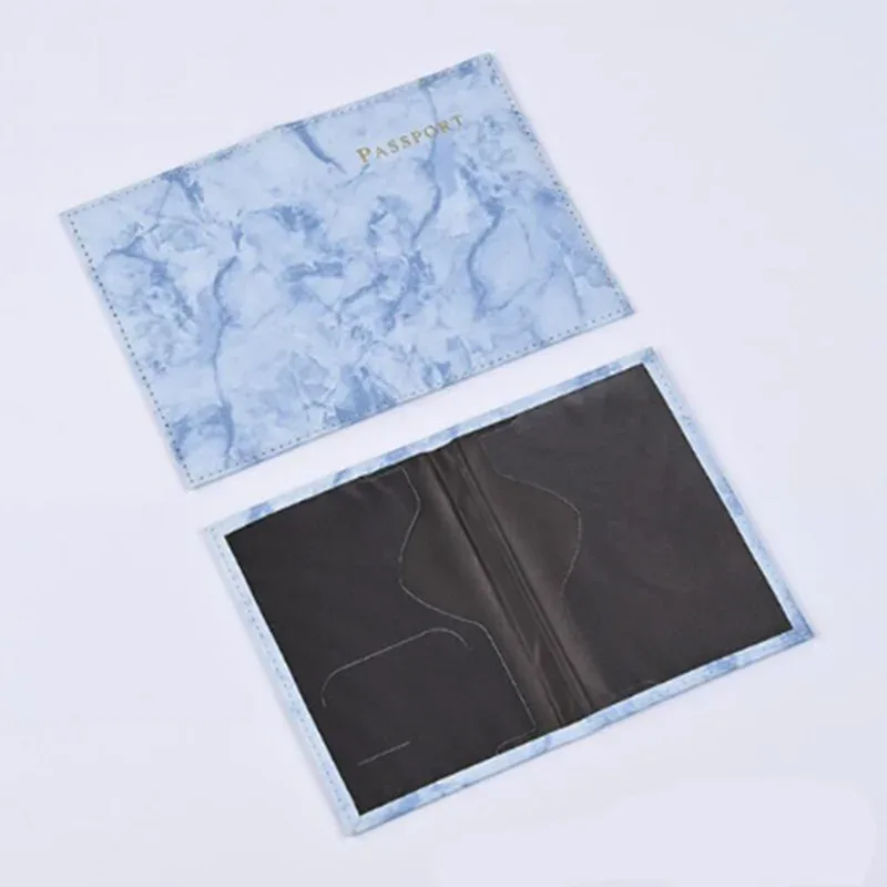couverture de passeport en cuir pu pour hommes et femmes, style marbre, porte-carte d'identité de voyage, porte-passeport pour carte de crédit, portefeuille en poudre, sacs à main, mode