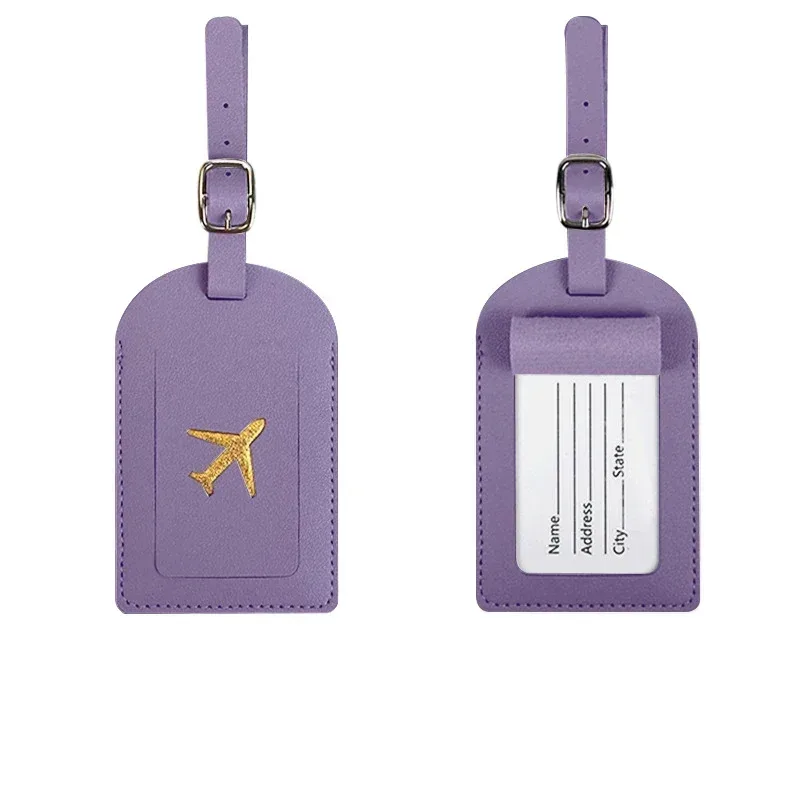 étiquette de bagage, accessoire de voyage pour femmes et hommes, étiquette d'adresse de valise d'avion, sac d'embarquement de bagages, nom d'identification, porte-adresse, 1 pièce