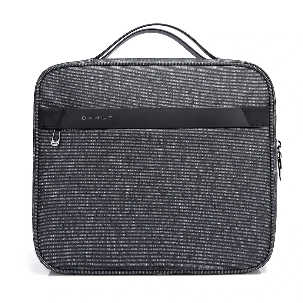 trousse toilette oxford gris noir polyester décontracté étui cosmétiques boîte format rectangulaire fermeture éclair voyage