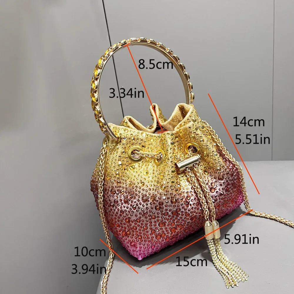 poignée strass pochette de soirée sacs à main et sac à main de luxe sac à bandoulière design brillant cristal pochette sac à main sac seau