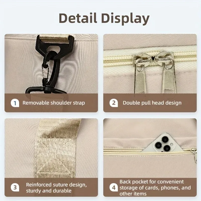sac de voyage multifonctionnel de grande capacité avec bandoulière réglable, sac de sport décontracté en nylon durable pour le sport