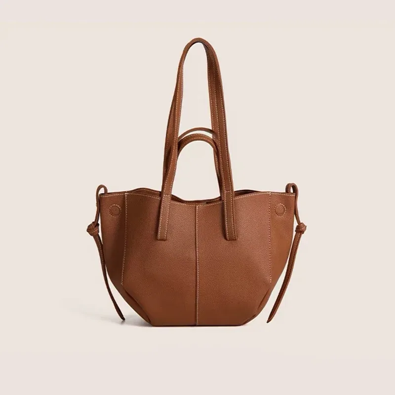 sac à main en cuir souple pour femmes, fourre-tout à ailes de niche, fourre-tout premium sense, grande capacité, sac de transport