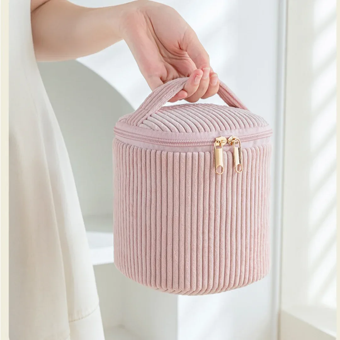 4 pièces sac cosmétique organisateur de rangement de maquillage sac de maquillage gonflé pochette cosmétique pour voyage portable velet grand sac de toilette organiz