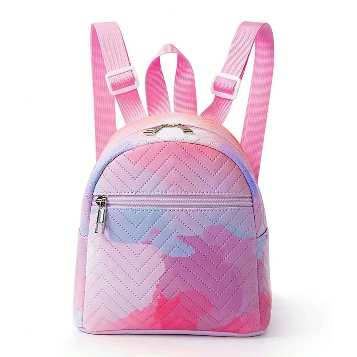 commerce extérieur transfrontalier vente chaude sac à dos femmes arc-en-ciel multicolore pu matelassé mini sac à dos mode loisirs haut de gamme sc