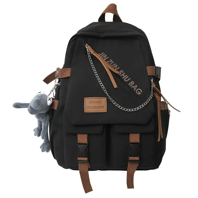 nouveau sac à dos simple de grande capacité harajuku campus couple loisirs ordinateur voyage lycée cartable