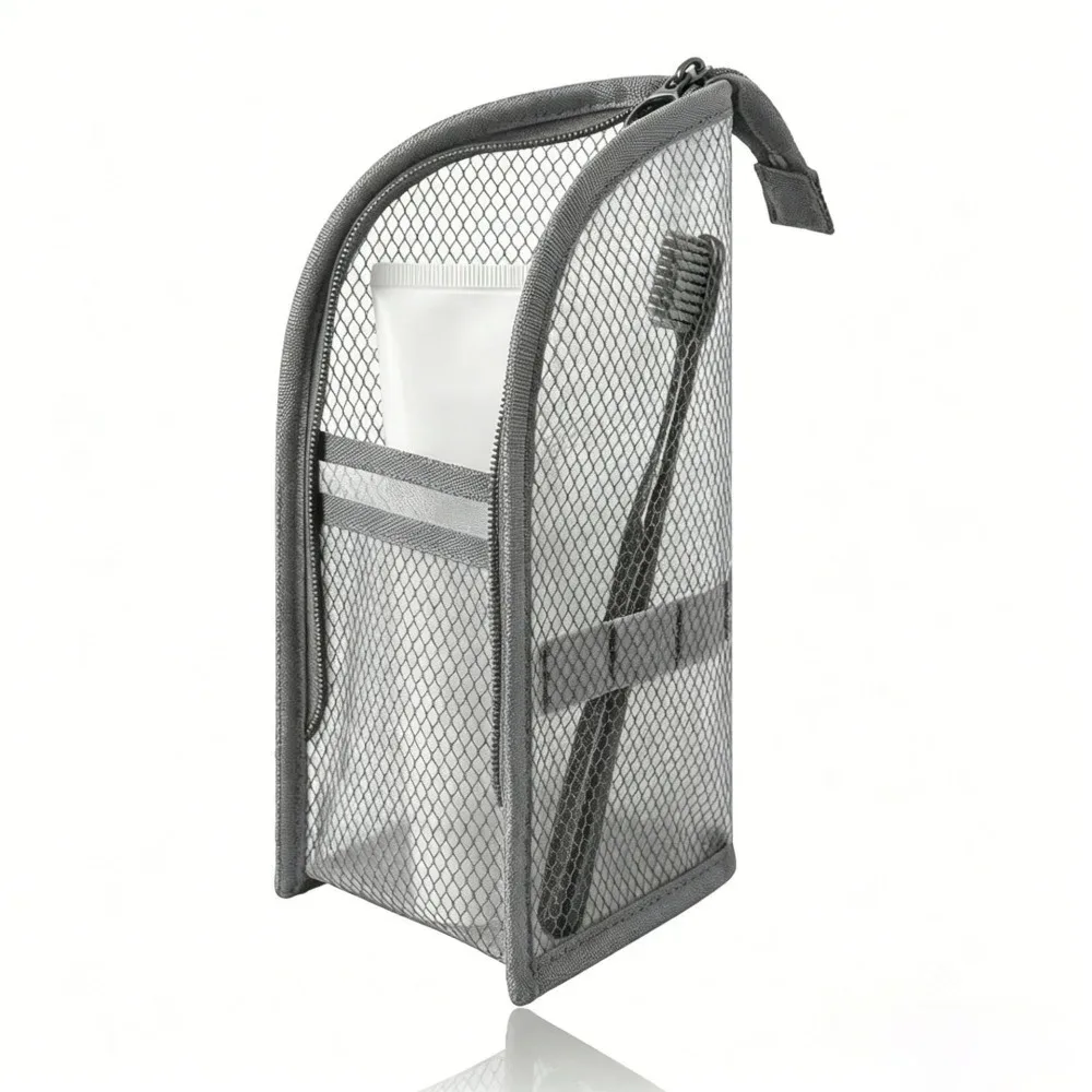 trousse de toilette eva à poser, respirante, à séchage rapide, étui pour brosse à dents, anti-moisissure, organisateur de cosmétiques pour les voyages, les dortoirs universitaires, la salle de sport et la douche.