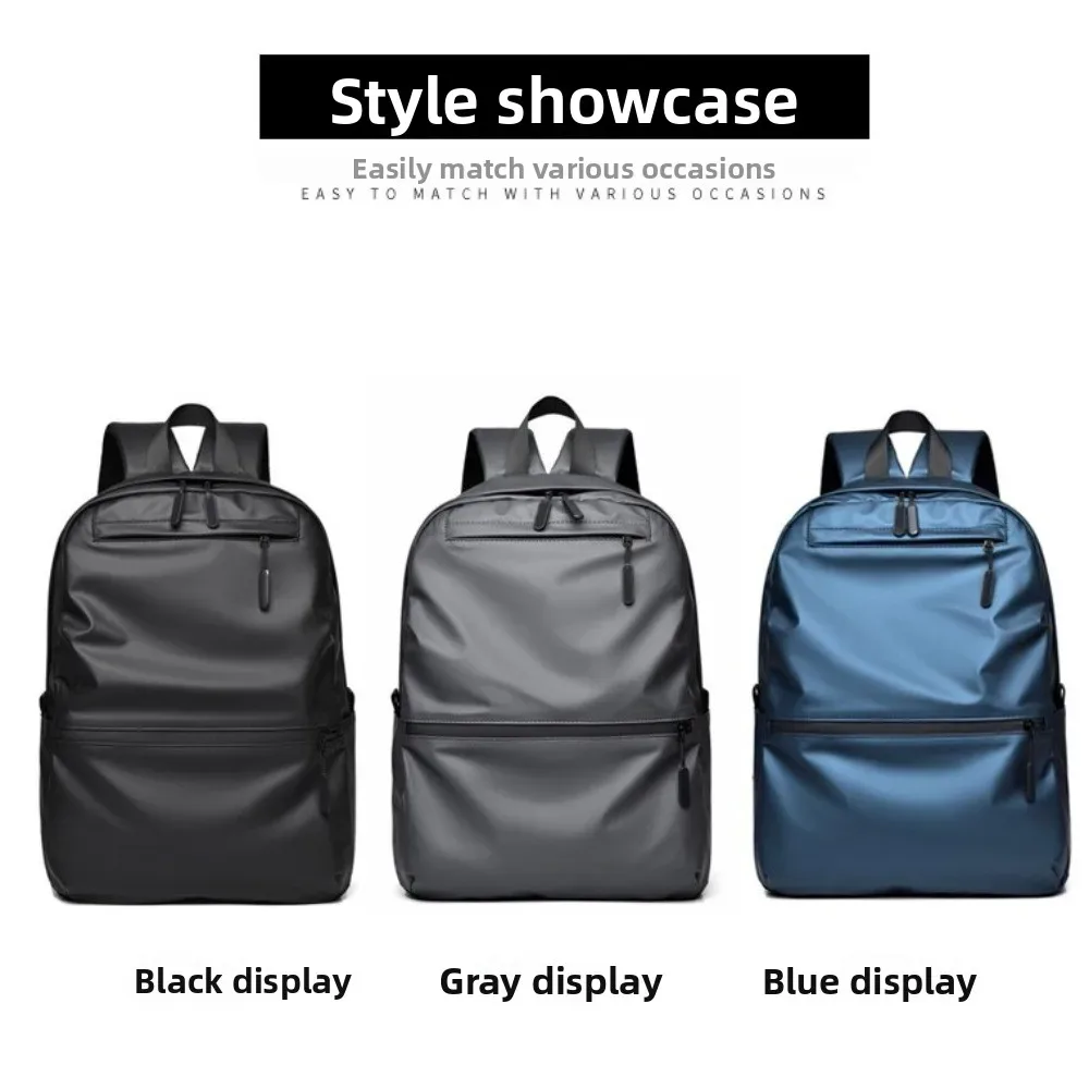 sac à dos pour hommes, grande capacité, durable, multi-poches, imperméable, sac de voyage, gris, noir, sac pour ordinateur portable, streetwear