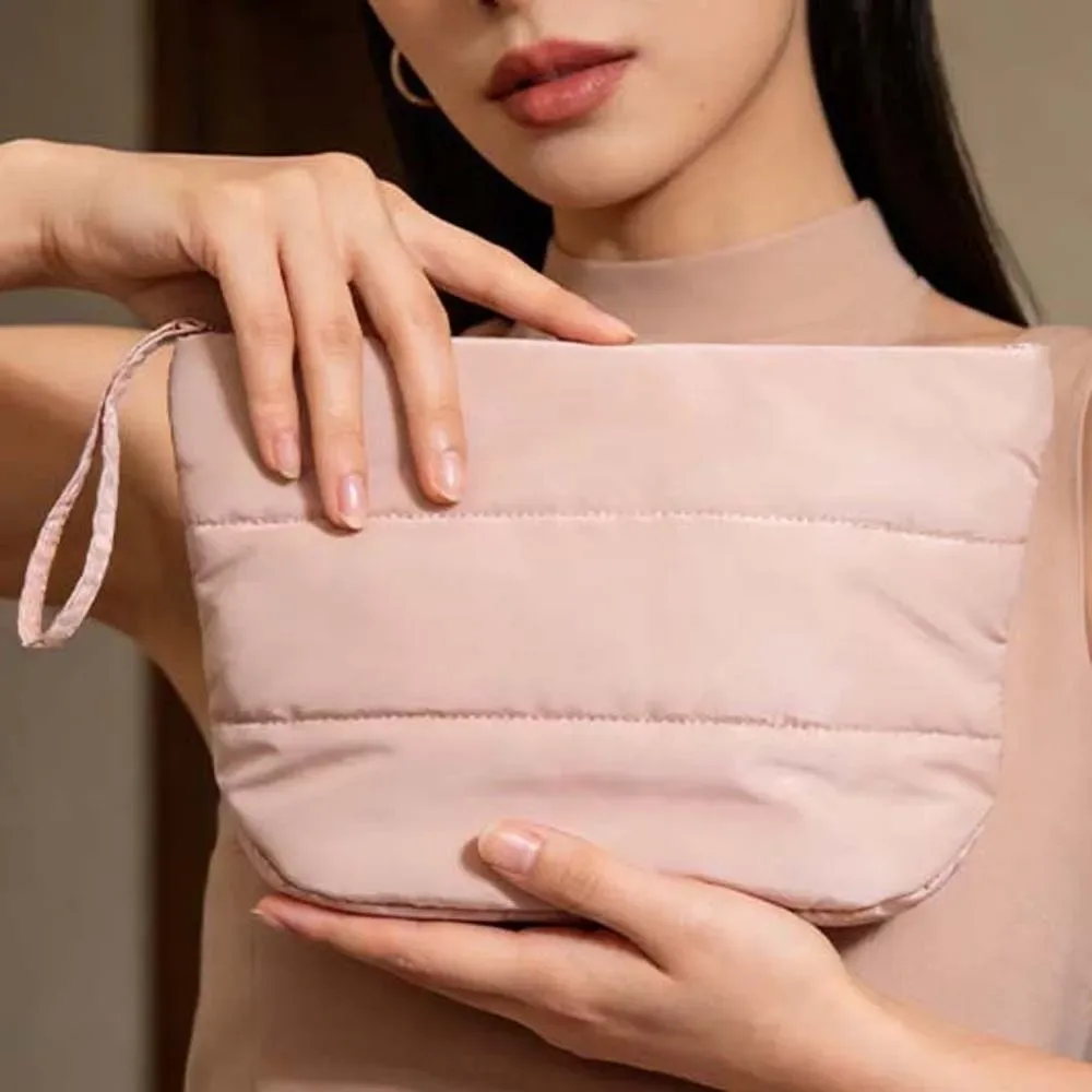 pochette de rangement couleur bonbon pour sac à main, grande capacité, pour maquillage, rouge à lèvres, serviettes hygiéniques, en coton doux