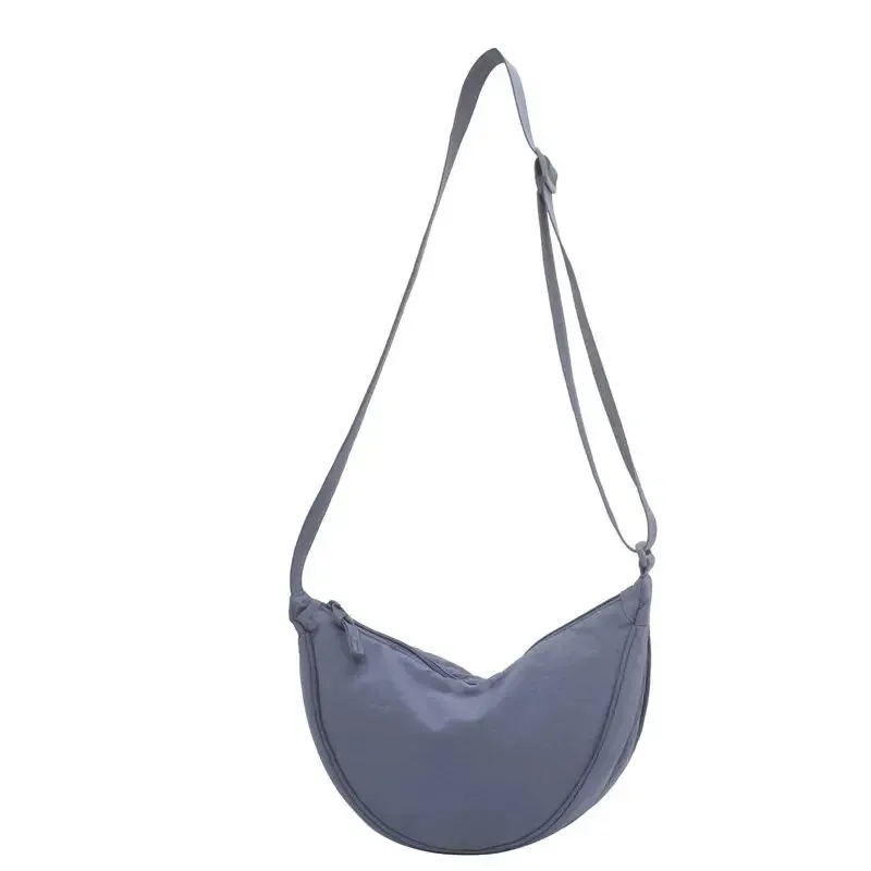 sac à bandoulière en nylon grande capacité pour femme, style décontracté, couleur unie, idéal pour les voyages et les trajets quotidiens, design simple