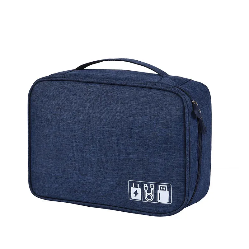 nouveau sac de rangement de voyage organisateurs de rangement de câbles pochette étui de transport portable étanche double couches sacs de rangement pour cordon de câble