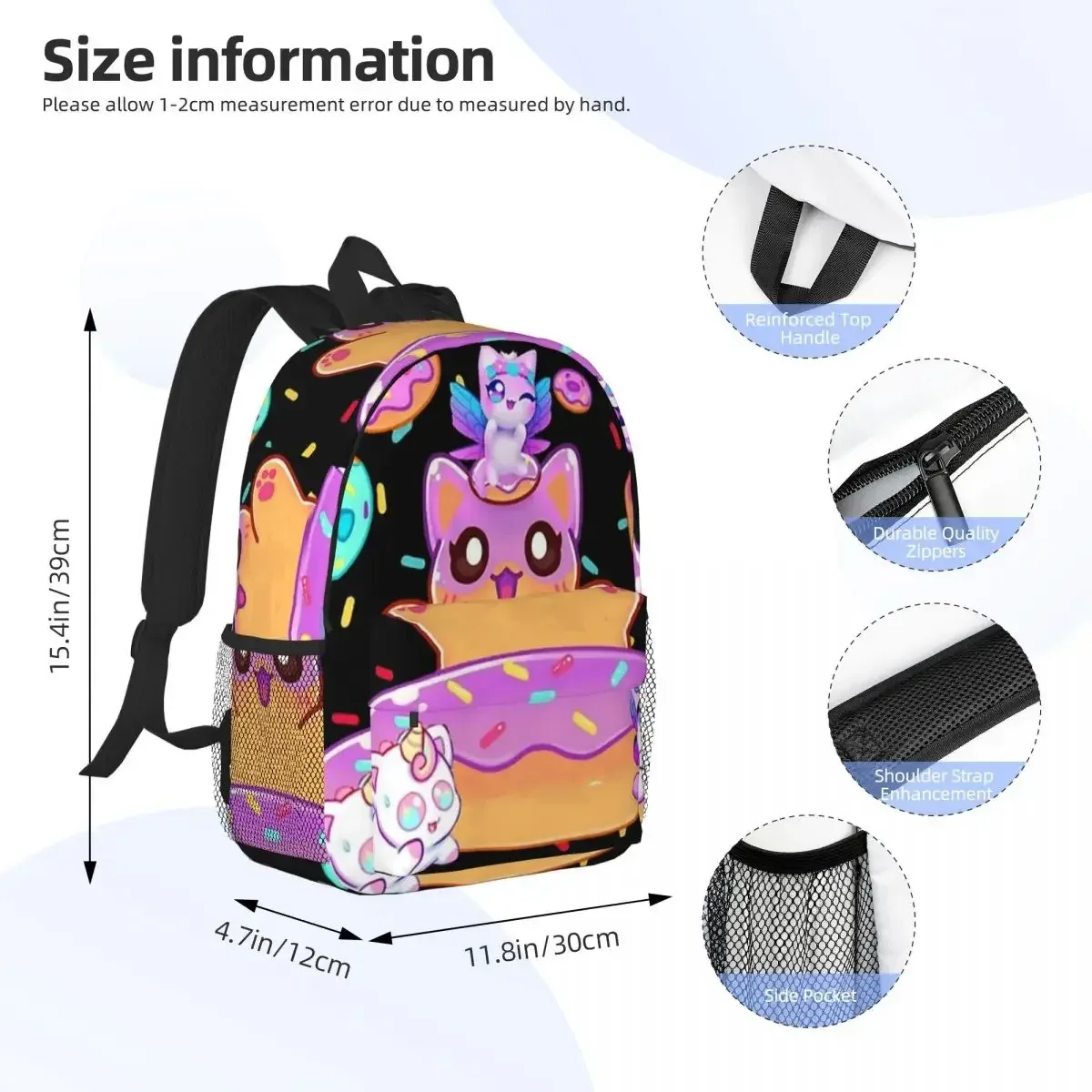 aphmau meow plushies anime cats sacs à dos, cartable pour garçons et filles, cartable pour étudiants, cartable pour ordinateur portable, sac à dos lancé