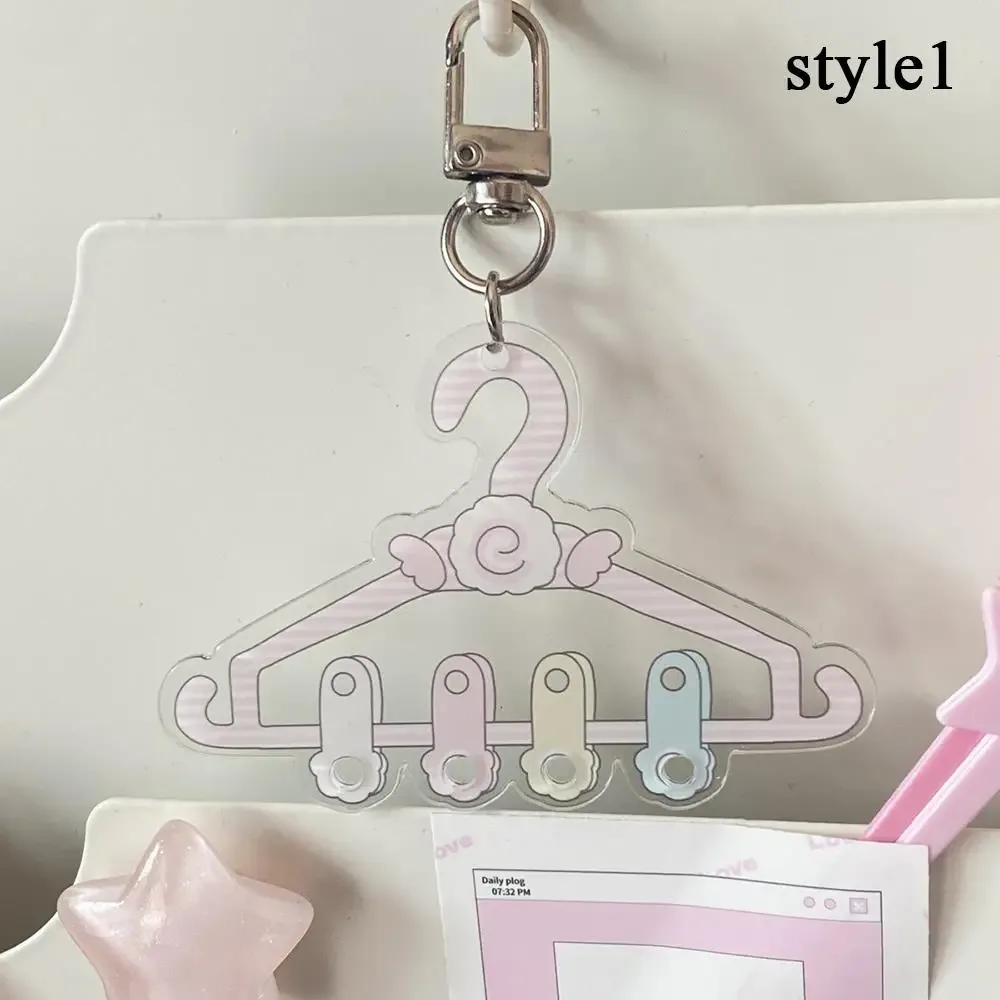 porte-clés mousqueton en acrylique pour vêtements, pendentif pour sac à dos, breloques pour sac, décor manuel coréen, porte-clés créatif de dessin animé