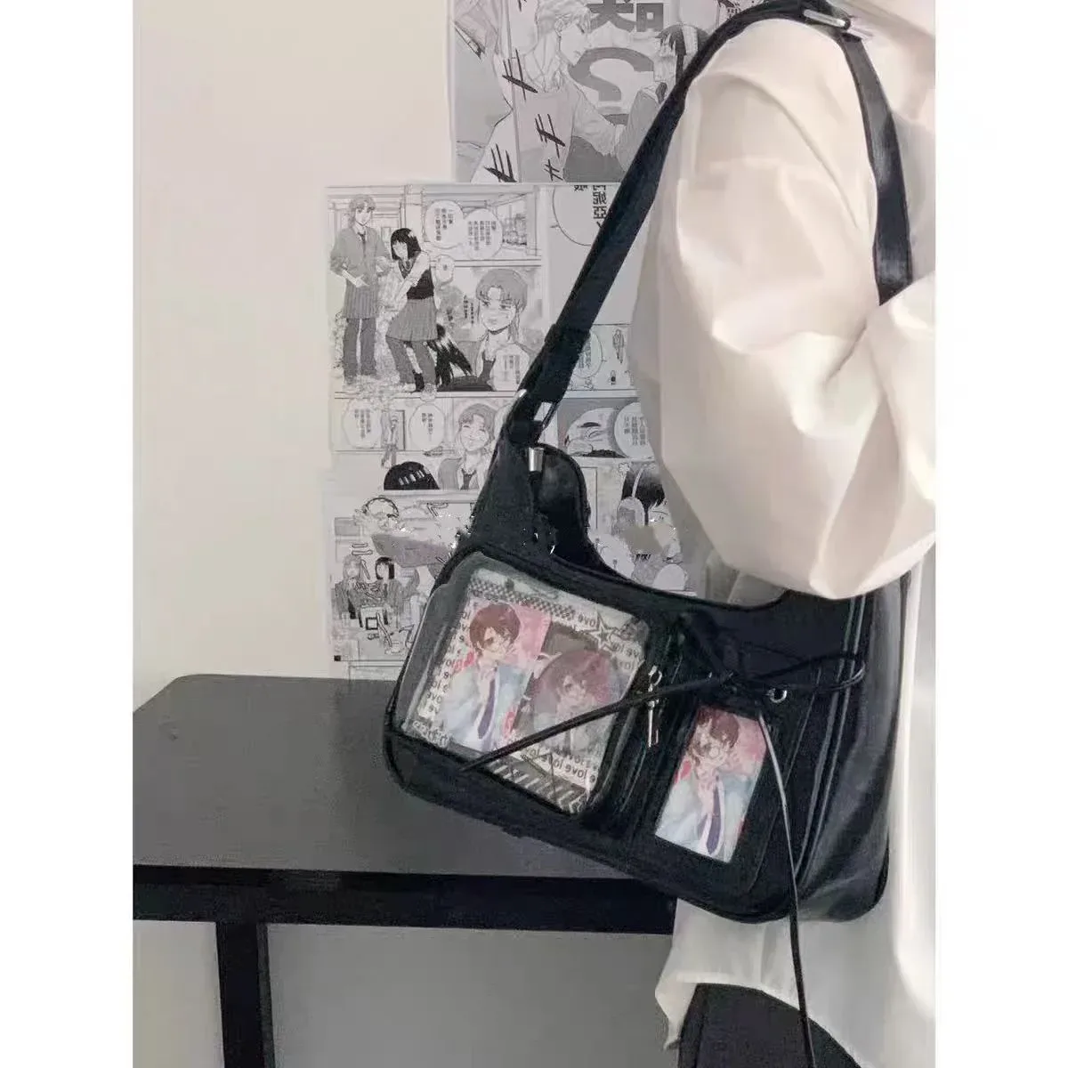 sacs ida transparents pour femmes, sacs à bandoulière japonais pour étudiantes, sacs à main de styliste pour femmes