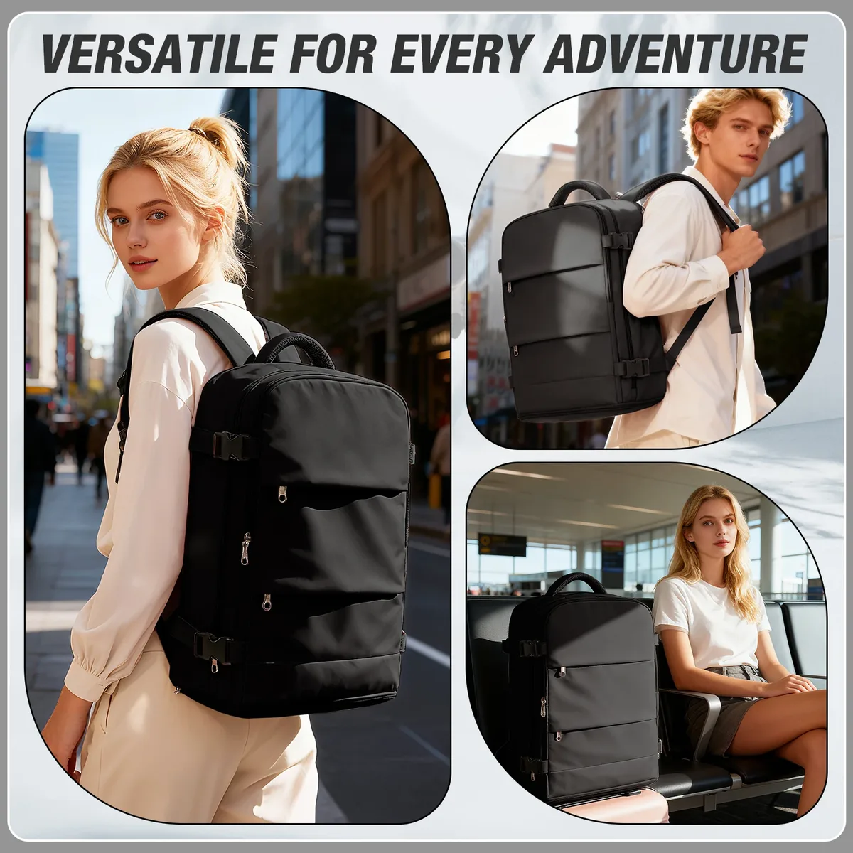 sac à dos de voyage pour ordinateur portable, pour femmes et hommes, bagage à main, pour affaires, université, étanche, pour avion, sac à dos ryanair 40x30x20