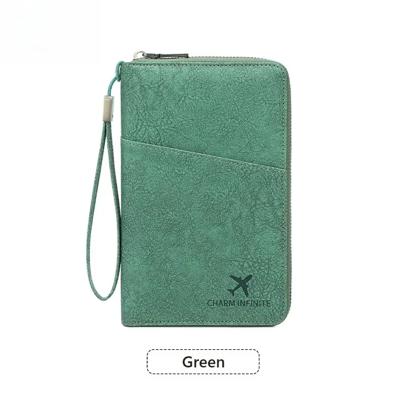 portefeuille de voyage multifonctionnel, organisateur vertical avec pochette pour passeport, pour passeports, argent et cartes, minimaliste et durable, noir