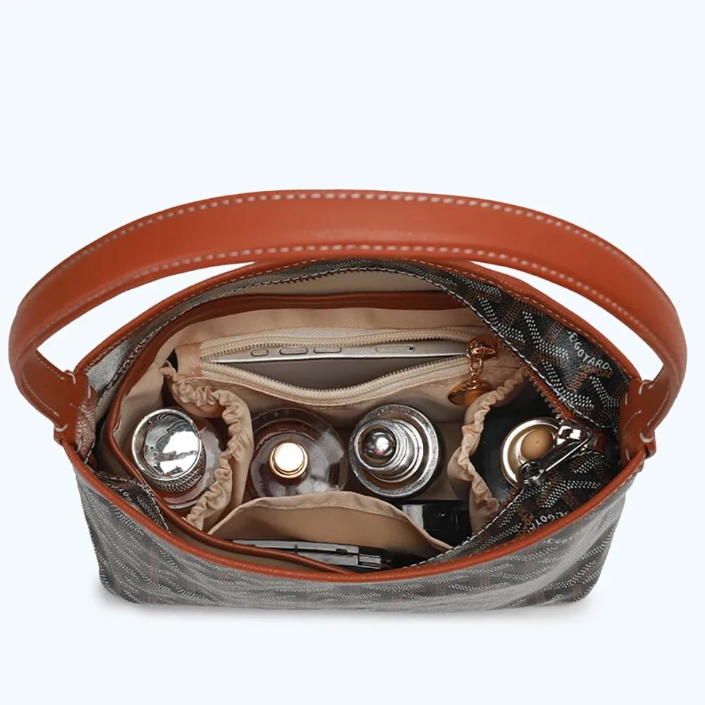 organisateur de sac pour mini sac à main go//yard hobo, sac intérieur en satin, insert de maintien et de forme pour sacs de voyage portables et sacs fourre-tout à bandoulière