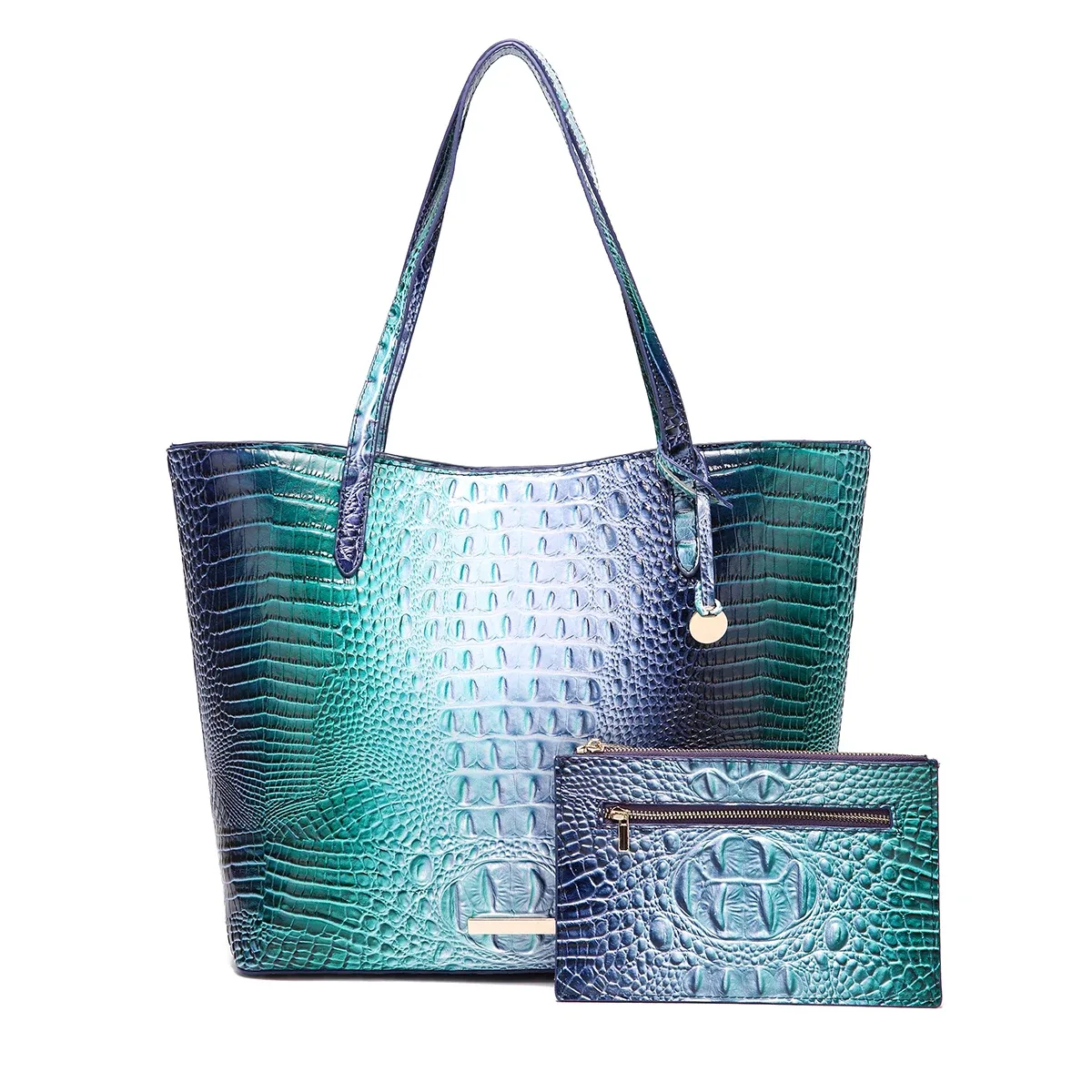 ensemble de sacs fourre-tout à texture gaufrée pour femmes, grand sac de transport avec pochette zippée amovible, sac à main à bandoulière multi-compartiments pour le camping, la plage, les pique-niques et les sorties d'une journée