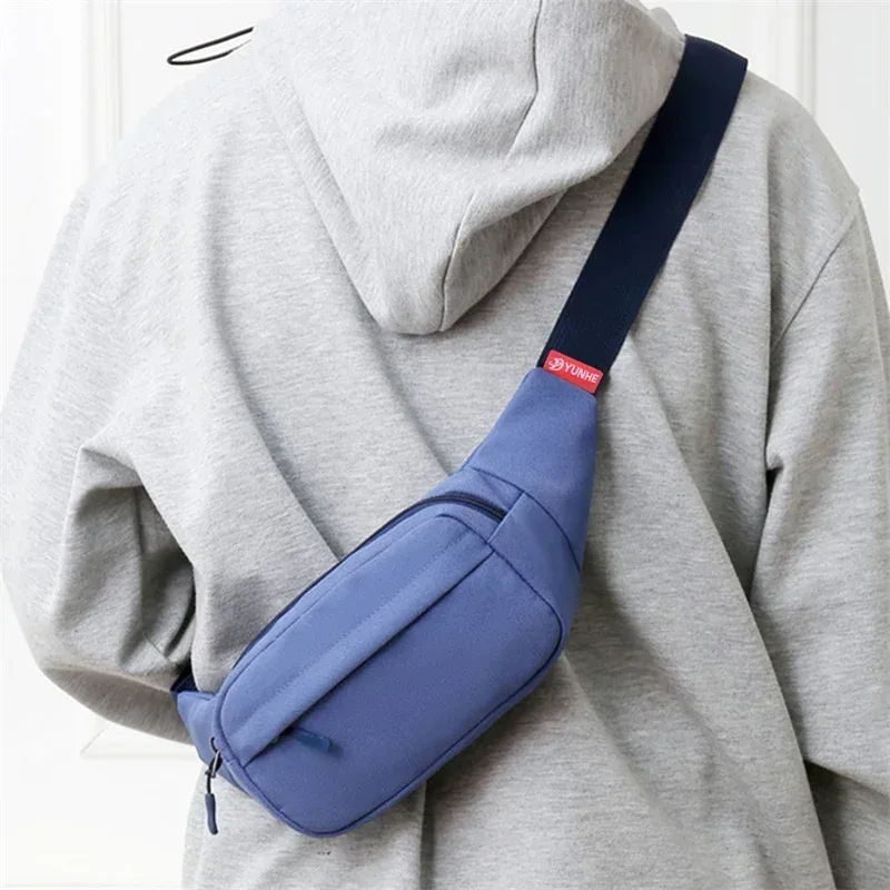 2025 hommes sport fanny pack mode téléphone femme poitrine sac unisexe taille sac femmes petite toile épaule décontracté sacs à bandoulière