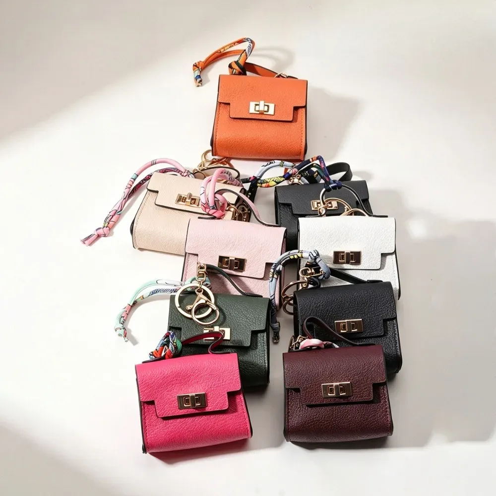 mini sac à dos porte-clés en cuir pu, petit porte-monnaie, petit ornement suspendu pour sacs à dos et sacs à main
