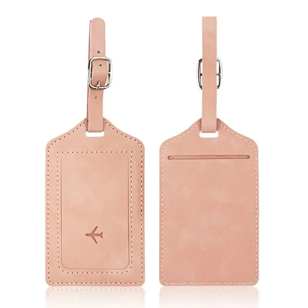 étiquette de bagage en cuir universelle pour hommes et femmes, étiquettes d'embarquement portables, accessoires de voyage, mode