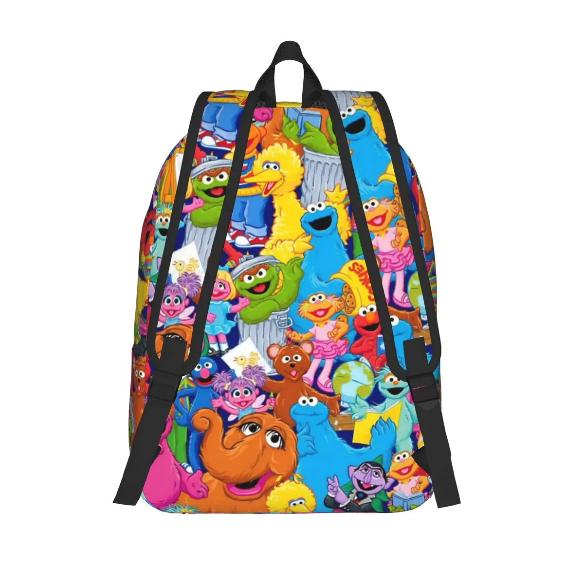 sesames streets cool backpack sports student hiking travel elmo friends daypack pour hommes et femmes, sac à bandoulière pour ordinateur portable